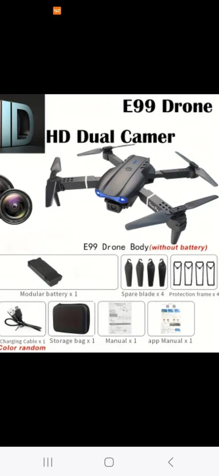 E99 Pro K3 Foldable Drone with HD Dual Cameras,Screen RC,FREE TRACKED POSTAGE !! - Image 4 of 4