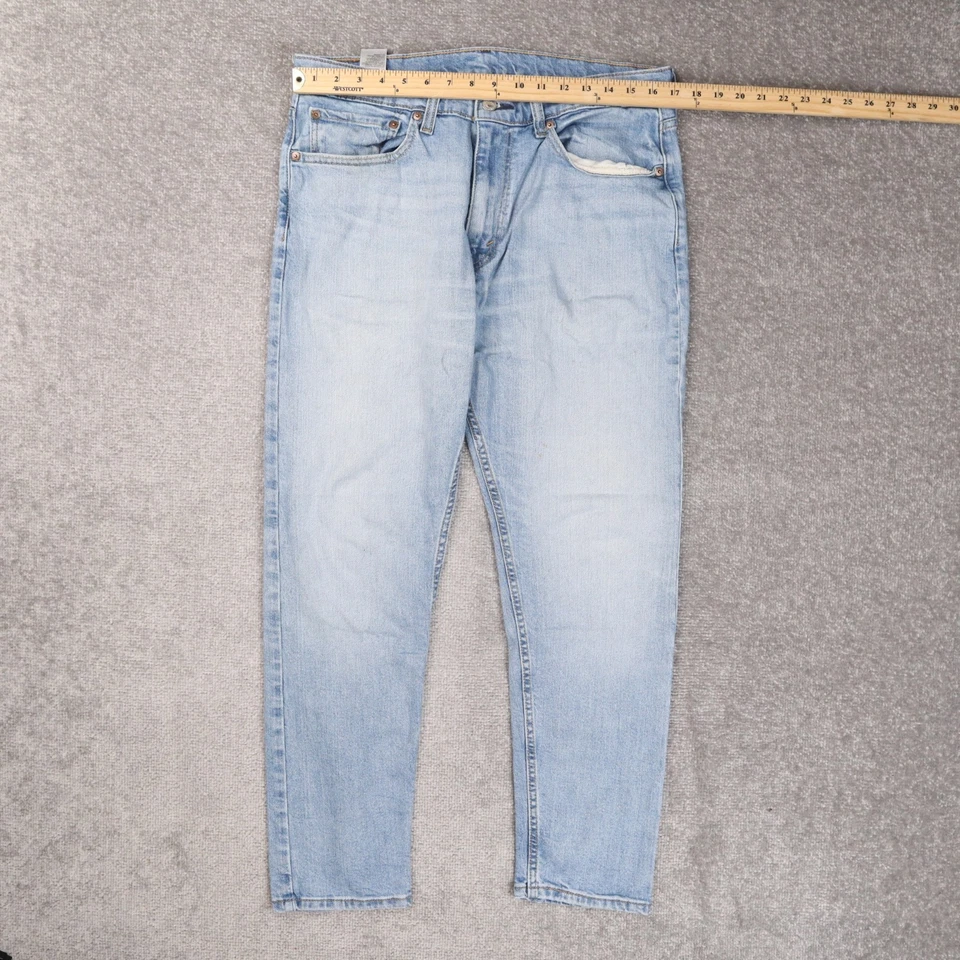 Levi's 512 Slim Fit Tapered Leg Denim Jeans Light Wash Blue Size 34x30 - Image 2 of 4