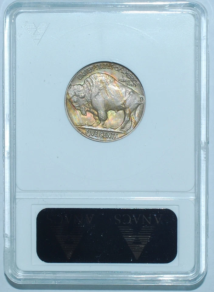 1930 ANACS MS64 FS-802 DDR Doubled Die Reverse Buffalo Nickel - Image 2 of 4