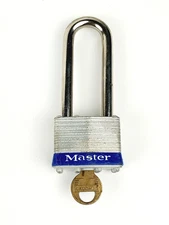 Master 3" Pad Lock No. 1 Heavy Duty with One Key - Made in USA