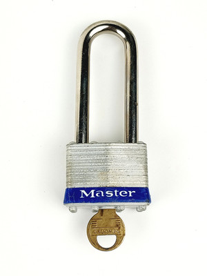 Master 3'' Pad Lock No. 1 Heavy Duty with One Key - Made in USA