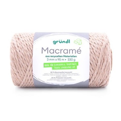 Gründl Macramé beige 330 g  Makramee Wolle