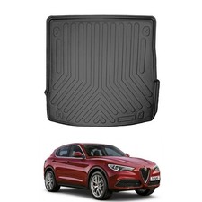 Laderaumwanne für Alfa Romeo Stelvio 2017-2026 mit Soundsystem, TPE Allwetter