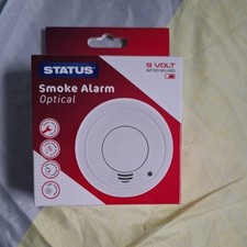STATUS Photoelectric Smoke Alarm 85 db Loud Easy To Install Battery Included