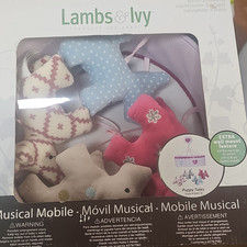 Lambs Ivy Puppy Tales Musical Crib Mobile Multicolor Wall Mount Feature
