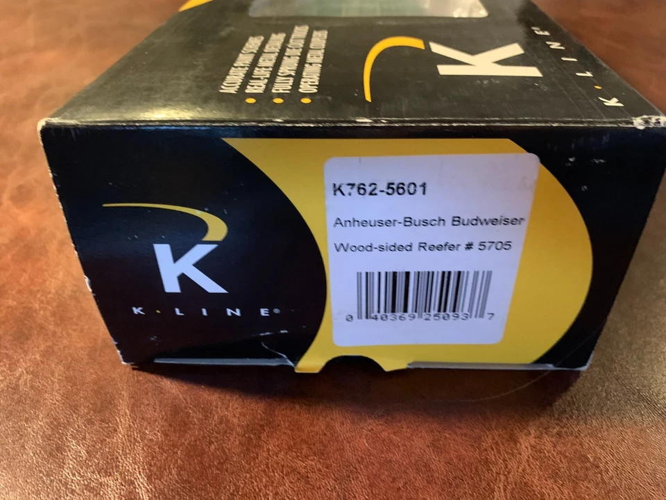 K-LINE K762-5601 ANHEUSER-BUSCH ICE BUDWEISER WOOD-SIDED REEFER O-SCALE - Image 2 of 4