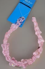 Hildie & Jo Faceted Glass Butterfly Beads Pink 10mm