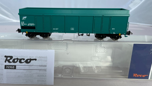 Roco HO 76968 FS Ealos LWB Drehgestell offener Mineralwagen in grün, verpackt | Condition: Used