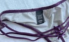 VICTORIA'S SECRET DREAM ANGELS V-String Thong Panty XS Purple Satin Lace — photo 3