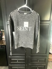Seint Mineral Wash Graphic Crewneck Sweatshirt 782