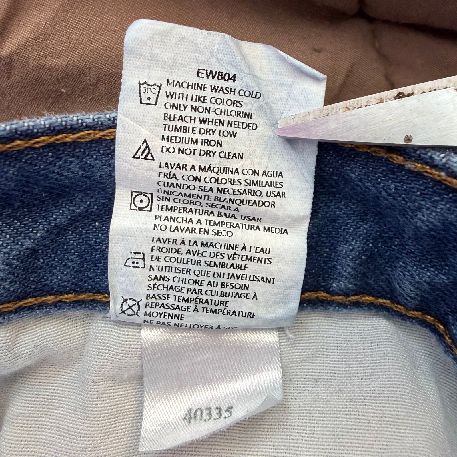 Dickies Mens 40x32 Blue Denim Straight Leg Work Pants Casual Jeans image 4