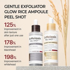 Dr.Melaxin Peel Shot Glow White and Black Rice Ampoule Duo FREE SHIPPING US