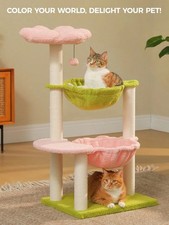 27in Cat Tree Condo Sisal Posts Perch Ladder Hanging Balls Indoor Cats
