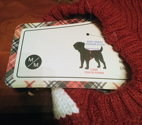 Dog Christmas Sweater Barkley & Finn Santa Claus Striped Medium - Foto 3 di 4