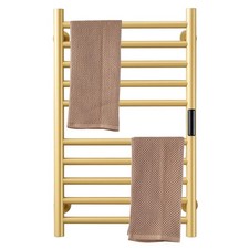 Electric Towel Warmer Radiator Gold Bathroom Accessories, Built-in Timer Temp...