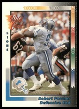 1992 Wild Card #343 Robert Porcher RC Rookie Detroit Lions Football Card EX MT. rookie card picture