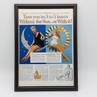 CoppertWerbung 60er Jahre gerahmt gerahmt LIFE Magazin COPPERTONE E5
