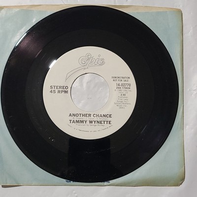 Tammy Wynette ~ Another Chance/ Same ~ Epic WL Promo 45 RPM VG+ Record