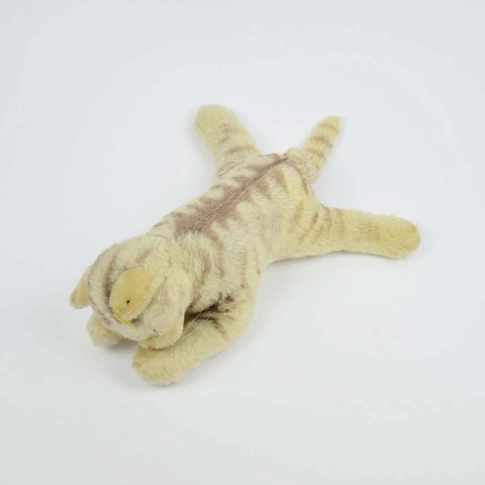 Steiff Floppy Kitty - Chat Dormant - Vintage - Ancien - Drapeau - Peluche - Photo 2/4