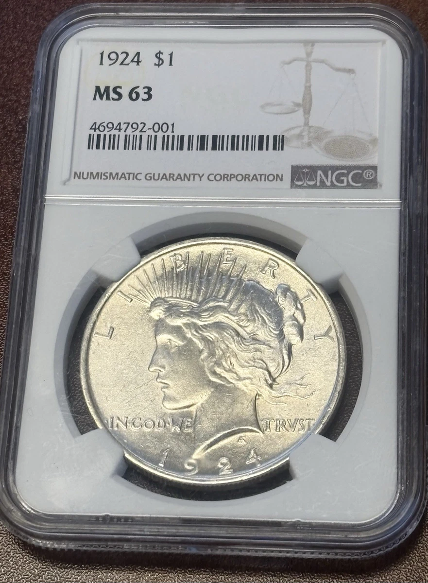 MS 64 Graded 1924 Year Peace Dollars (1921-1935) for sale | eBay