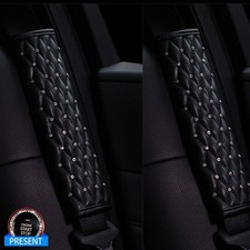 2 Pcs Bling Bling Auto Seat Belt Cover Car Decor Accessories Decorated Bling...