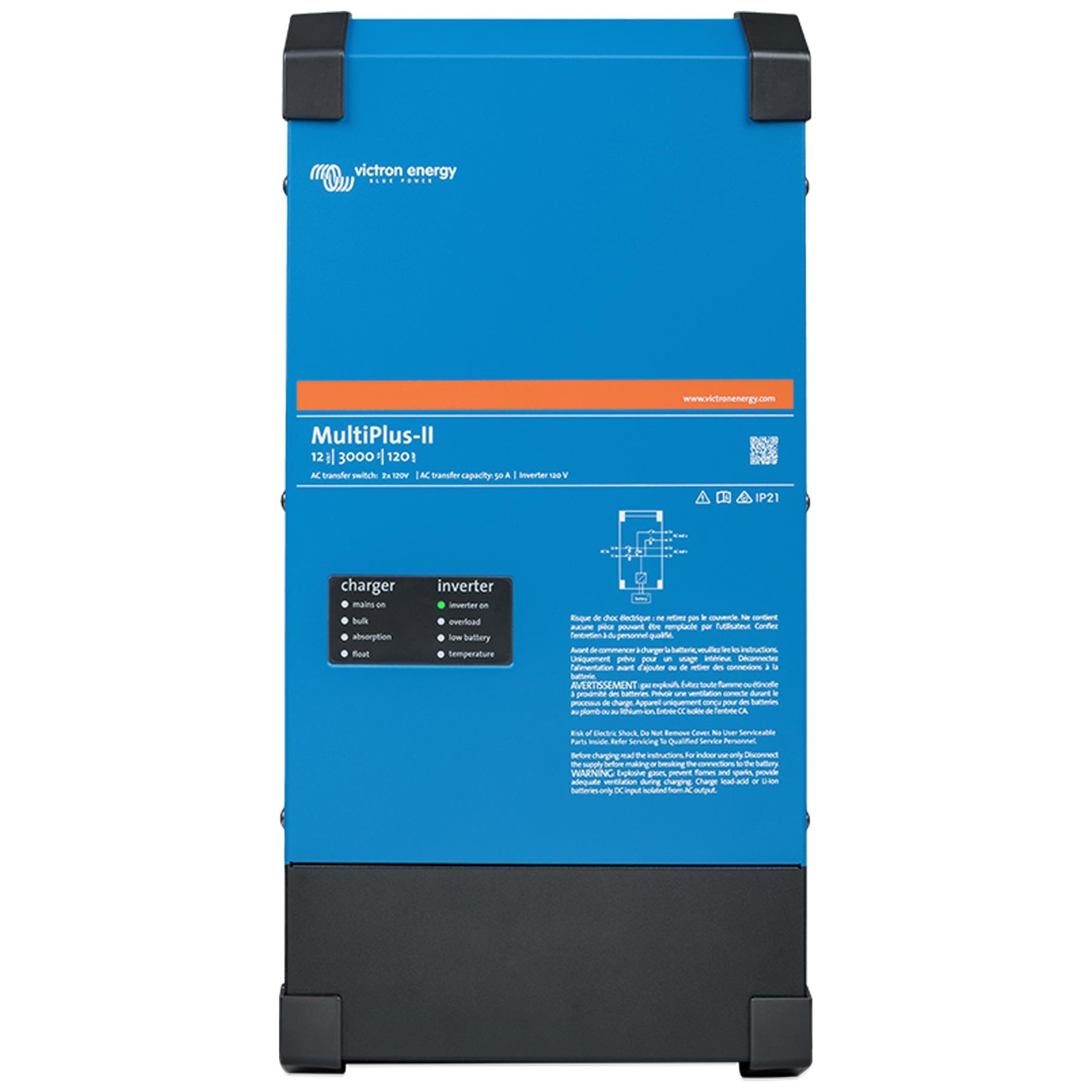 VICTRON ENERGY MULTIPLUS II 12/3000 12V INVERTER MAINS CHARGER VE.BUS OFF GRID