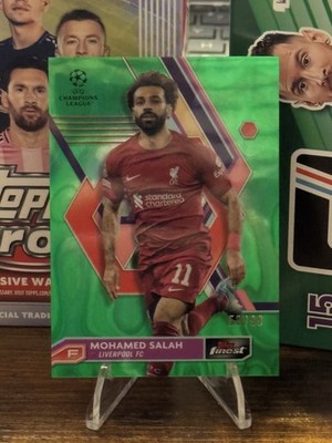 2022-23 Topps Finest UEFA Club Competitions - Mohamed Salah #45 Green Lava