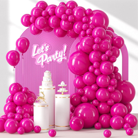 Luftballon Girlande Rosa, 129 StüCk Rosa Luftballons Girlande Set, HeißEs Rosa L