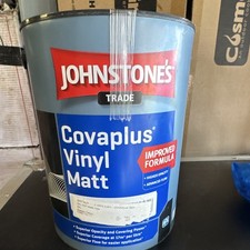 Johnstone's Trade Covaplus Vinyl Matt Paint 5L RAL 7021 Black Grey Improved