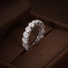 5.50CT  Lab Grown Diamond Eternity Wedding Ba...