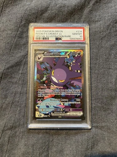2025 POKEMON DESTINED RIVALS 234/182 TEAM ROCKET’S CROBAT SIR PSA 10