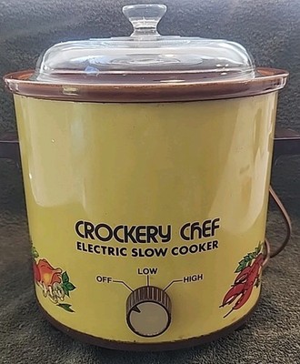 Vintage Crockery Chef Electric Slow Cooker Model 1015 Tested Works