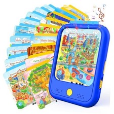 Kids Learning Tablet Bilingual, Montessori Educational Upgraded Version: Blue