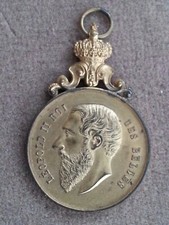 Belgia ogromny medal król Leopold z 1907 roku, doskonały stan!