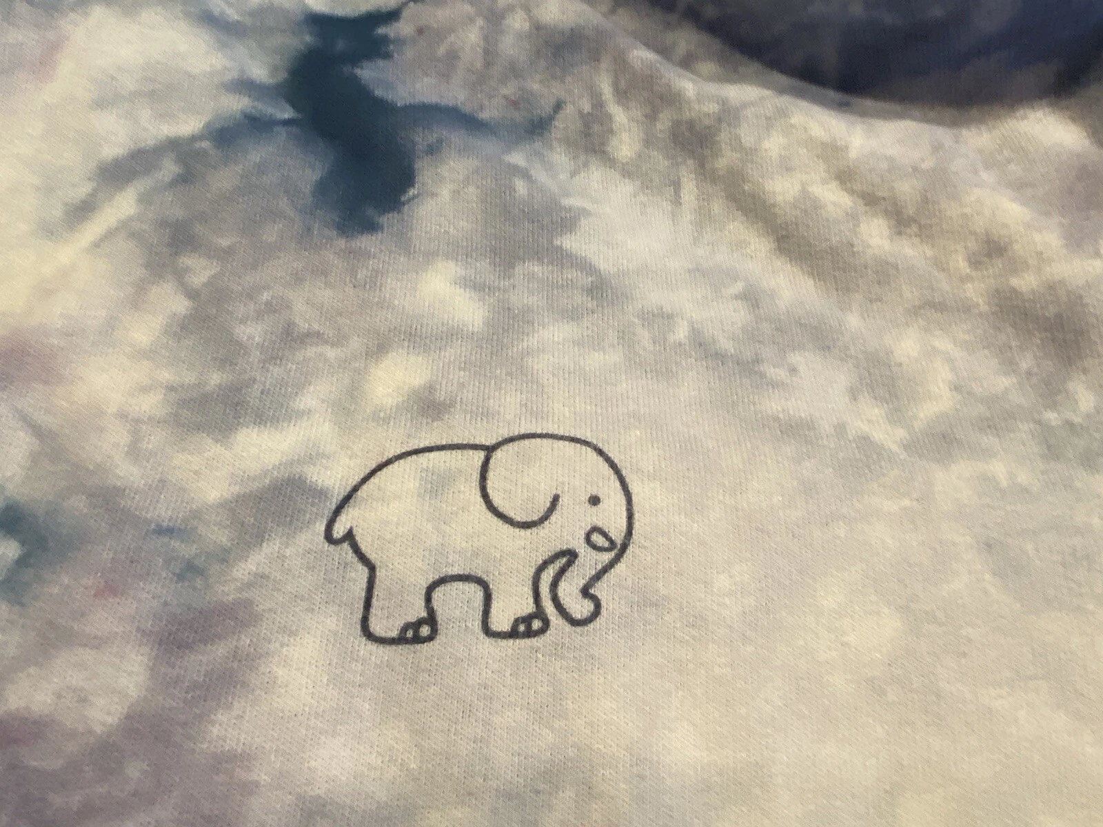 OFF WHITE Felpa con cappuccio avorio Ella tie dye taglia small blu viola