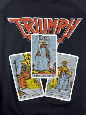 Vintage Triumph Band Sweatshirt Size XL Black 1986 The Sport Of 