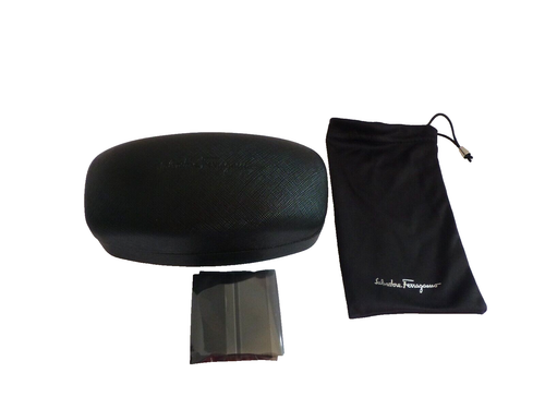 Salvatore Ferragamo Case Sunglass Eyeglass New Unisex Black Hard Shell Case