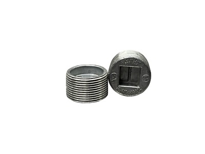 SET 2 Killark CUP-4, 1-1/4'', Aluminum, Recessed, Close Up, Insert, Conduit Plug