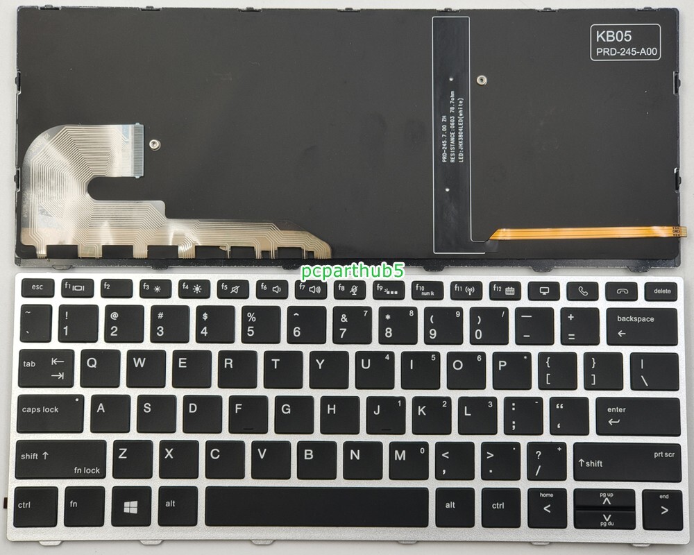 HP EliteBook 830 G5 Laptop Backlit Keyboard L13697-001 HP EliteBook 830 G5 Laptop Backlit Keyboard L13697-001