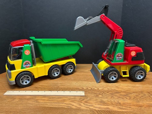 ✰ BRUDER ROADMAX ✰ DUMP TRUCKER/DUMPER & EXCAVATOR ✰ EXCELLENT  ✰ - Picture 1 of 7