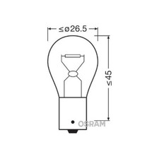 Glühlampe, Blinkleuchte ams-OSRAM 7506 ORIGINAL für, Fahrzeugheckklappe, hinten