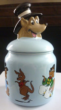 JIM BEAM WADE ANIMATED FOX BLUE COOKIE JAR BY DICK ELLIS FROM 1996