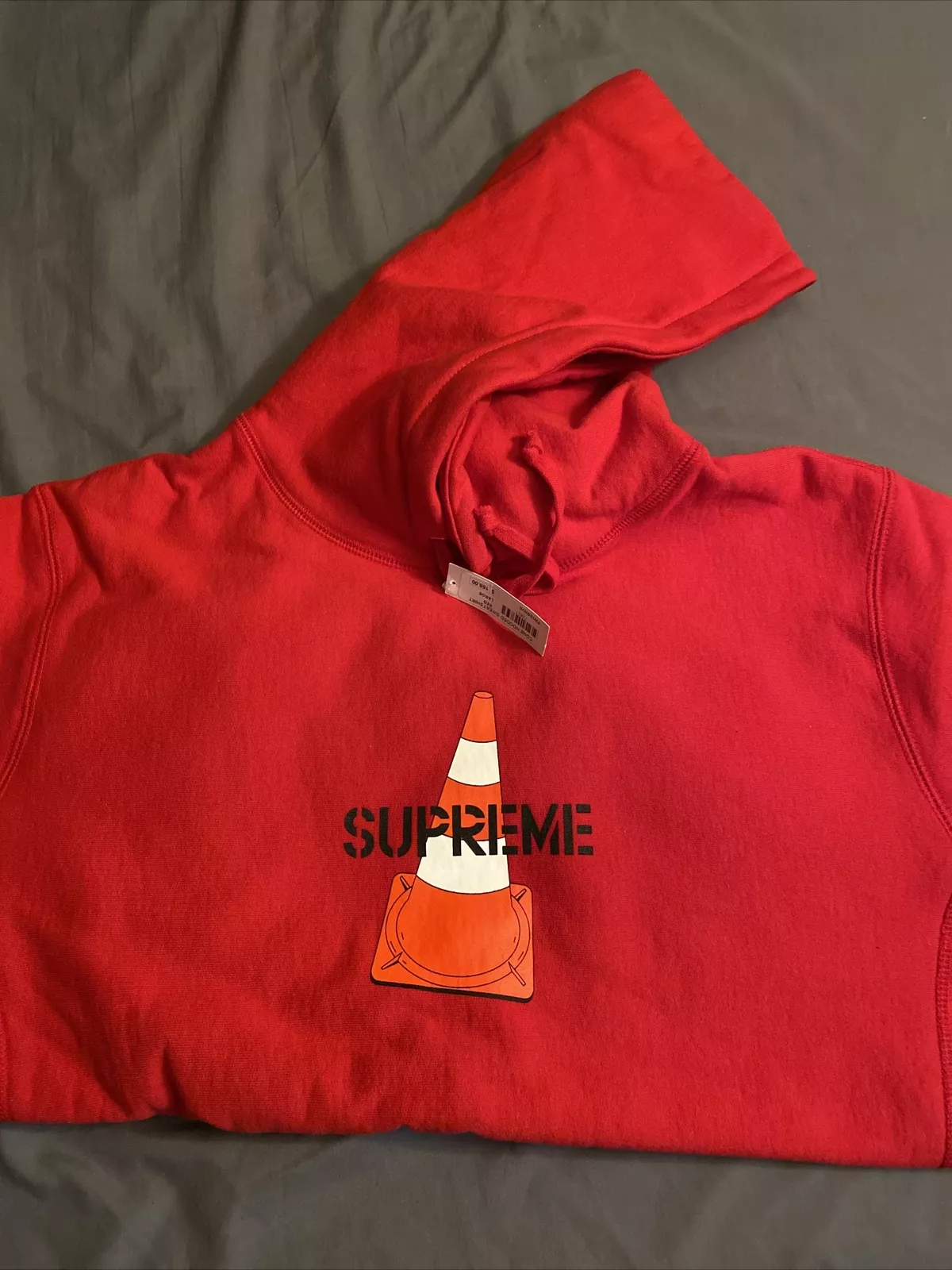 Sweat à capuche Supreme Cone rouge grand FW19 DEADSTOCK