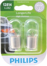 Philips LongerLife 12814 10W Two Bulbs Hood Engine Bay Light Replacement Lamp