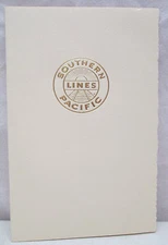 Southern Pacific Lines Menu Railroad Lounge NRPC Railway Train 1995 Officer Trip