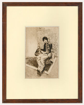 Jean Leon Gerome Ferris (1863-1930) - Etching, Moorish Incense Burner
