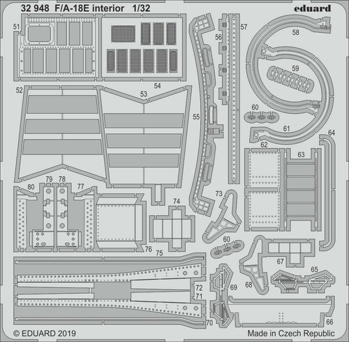 Eduard 32948 x 1/32 F/A-18E Interior for Revell (Painted) - Picture 2 of 2
