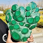 11.0LB Natural glossy Malachite transparent cluster rough mineral sample — photo 5