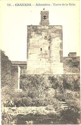 Torre de la Vela, Fortress And Watchtower In Alhambra, Granada, Spain Postcard