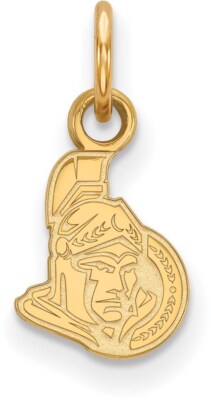 14K Yellow Gold NHL Ottawa Senators X-Small Pendant by LogoArt